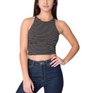 American Apparel Striped Crop Top